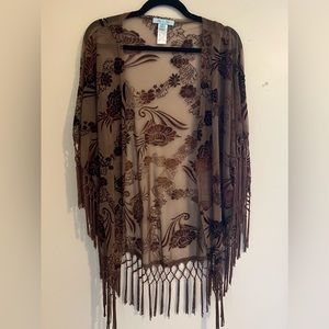 She+Sky velvet Burnout Kimono